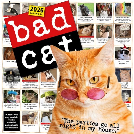 Bad Cat Wall Calendar 2026