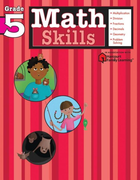 Math Skills: Grade 5 (Flash Kids Harcourt Family Learning)