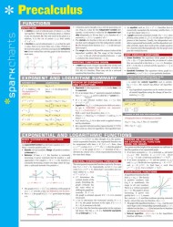Precalculus SparkCharts