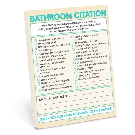 Bathroom Citation Nifty Note