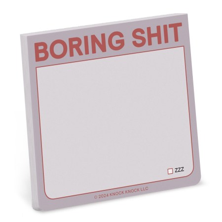 Boring Shit Sticky Note Pad
