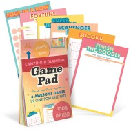 Camping & Glamping On-The-Go Game Pad, Glamping & Outdoor Activity Book for Kids
