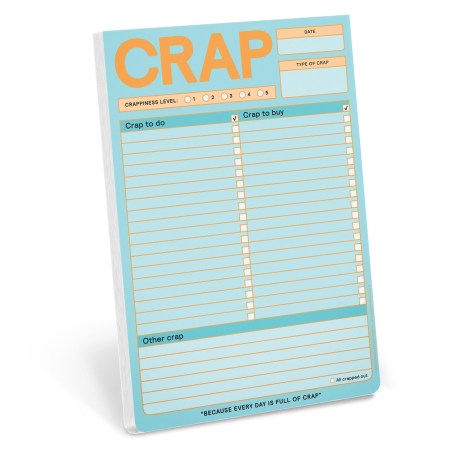 Crap Pad, To Do List Note Pad (Pastel Version)