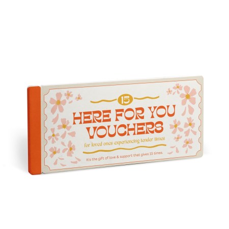 Here-For-You Vouchers, Empathy Gift Coupons, Book of 15 Perforated Vouchers