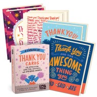 Thank You Cards with Envelopes (Box of 8, Two Each of 4 Styles)